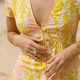 YIREH Brynn Dress in Tropical Garden - Bryon Women's Dress (closeup)