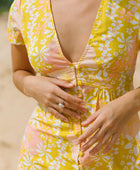 YIREH Brynn Dress in Tropical Garden - Bryon Women's Dress (closeup)