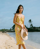 YIREH Mele Dress in Tropical Garden - Rayon Women's Dress