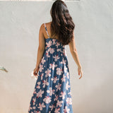 Marina Dress in Koki'o Blossom (Navy)