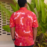 Men's Kahana Button-Up in Lei Pua (Retro Orange)