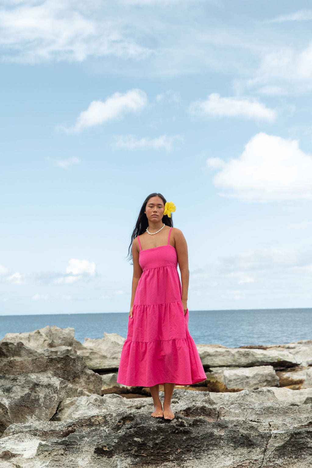 YIREH Aila Dress in Pitaya - Linen Women's Dress