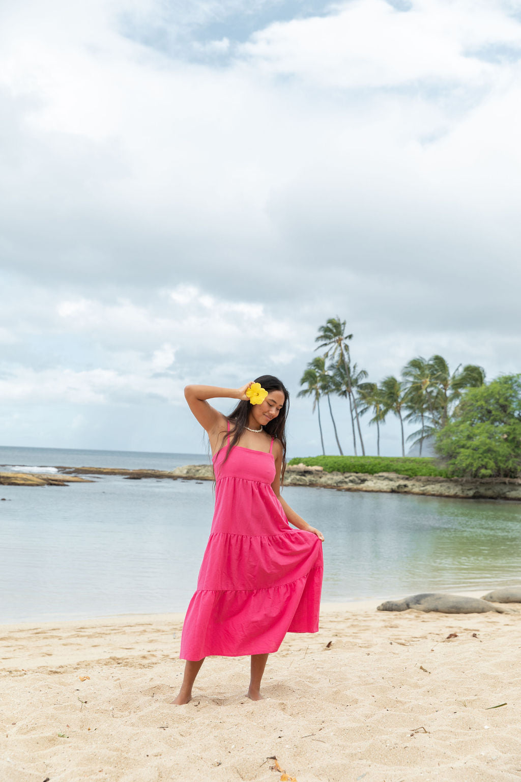 YIREH Aila Dress in Pitaya - Linen Women's Dress