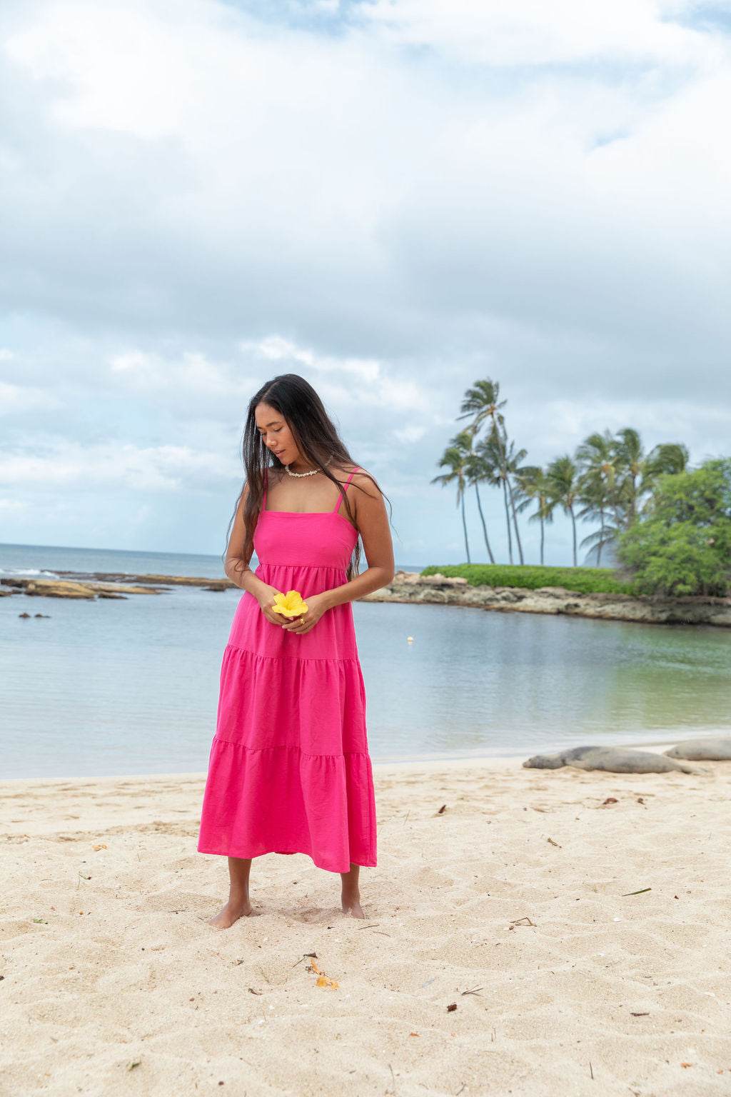 YIREH Aila Dress in Pitaya - Linen Women's Dress