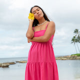 YIREH Aila Dress in Pitaya - Linen Women's Dress