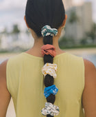 YIREH Finish the Look Scrunchie in Bluebird - A fun scrunchie to complete your outfit made from YIREH signature fabric/prints!