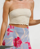 YIREH Ilima Skirt in Lavender Hibiscus - Rayon Women's Skirt (w/ Rumi Badeau in Cloud)