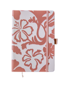 Lined Notebook in Vintage Hibiscus (Pink)