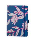 Lined Notebook in Torch Ginger (Navy)