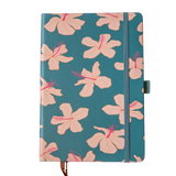 Lined Notebook in Koki'o Blossom (Teal)