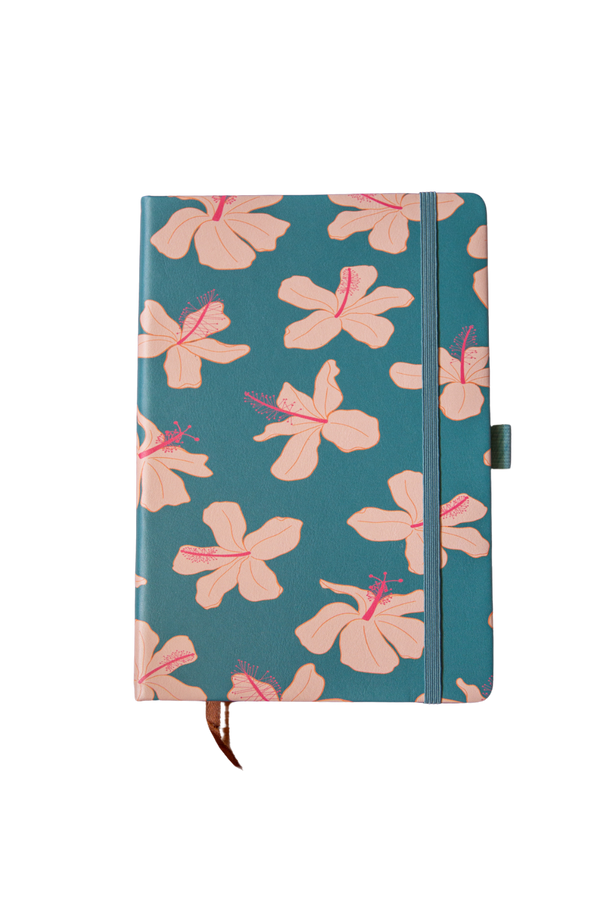 Lined Notebook in Koki'o Blossom (Teal)