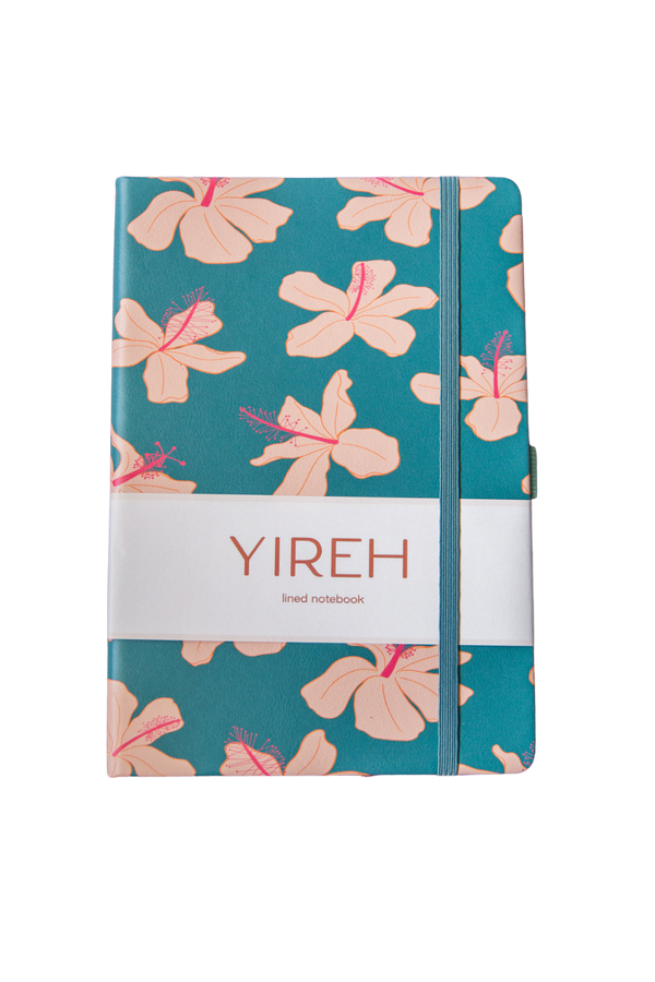 Lined Notebook in Koki'o Blossom (Teal)