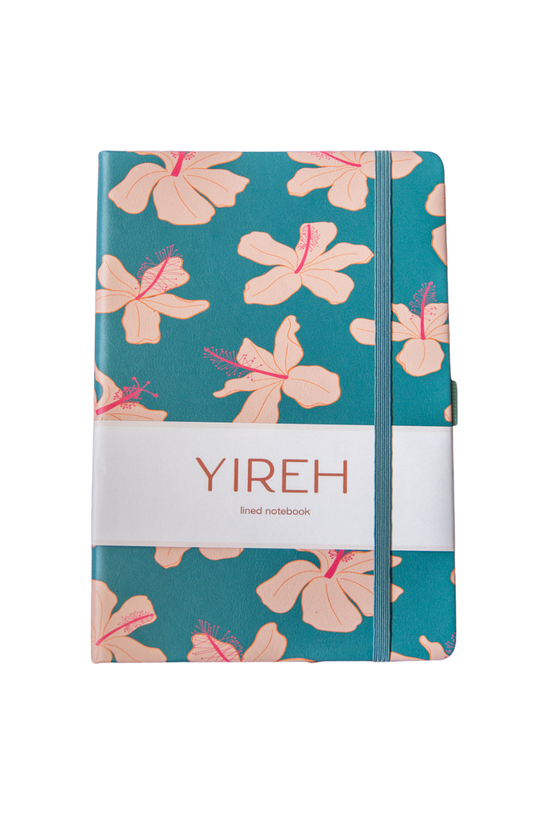 Lined Notebook in Koki'o Blossom (Teal)