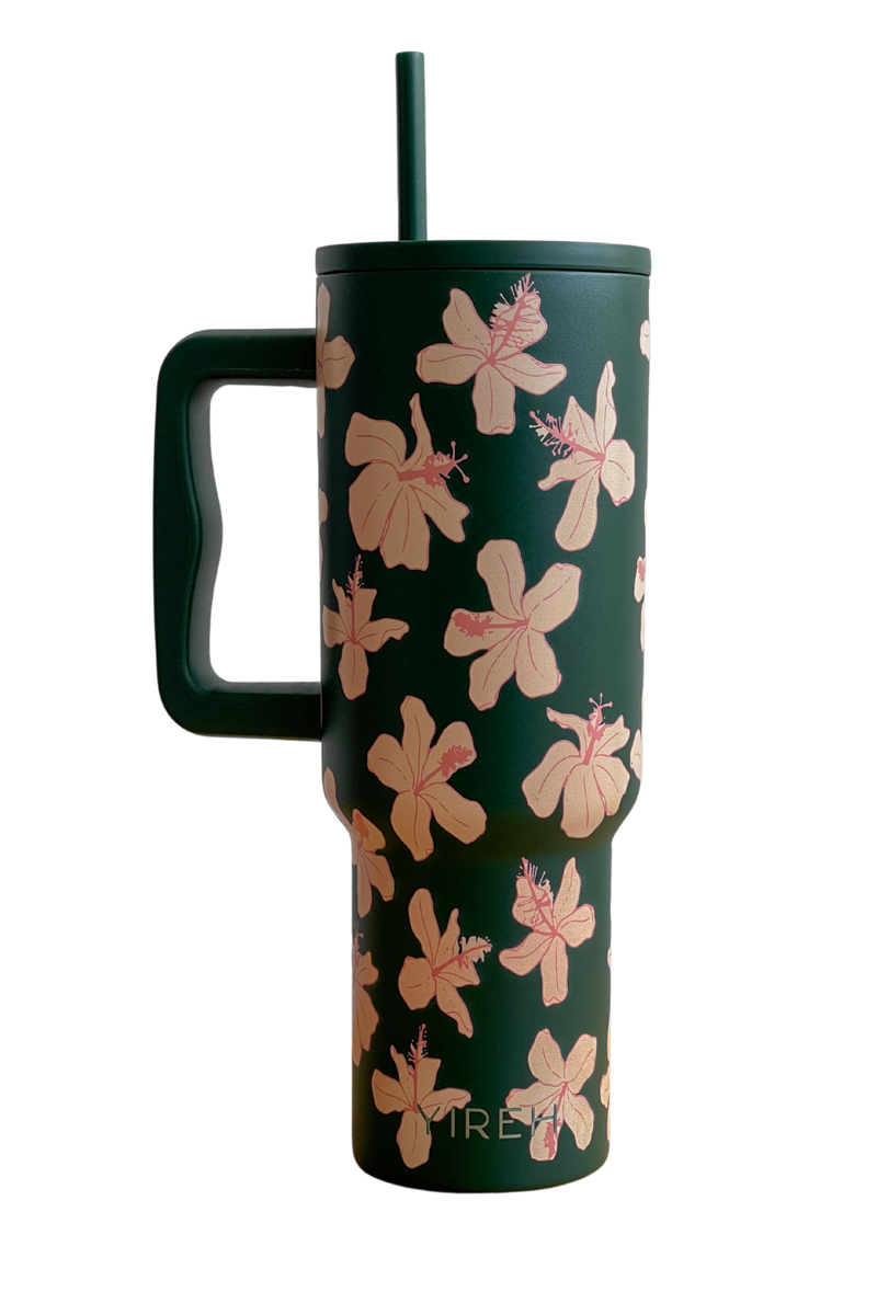 Tumbler in Koki'o Blossom (Green; Imperfect Print)