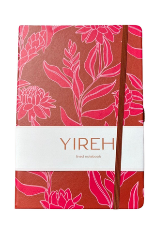 Lined Notebook in Garden 'Awapuhi (Sienna)