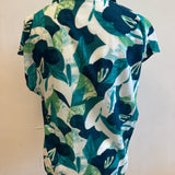 Kyra Button-Up Top in Blue Hawaii - Sample (Size S)