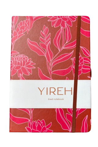 Lined Notebook in Garden 'Awapuhi (Sienna)