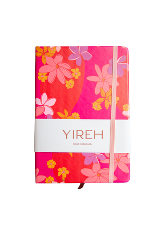Lined Notebook in Backyard Blooms (Pink)