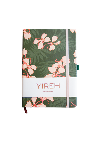 Lined Notebook in Fern & Ginger (Forest Green)