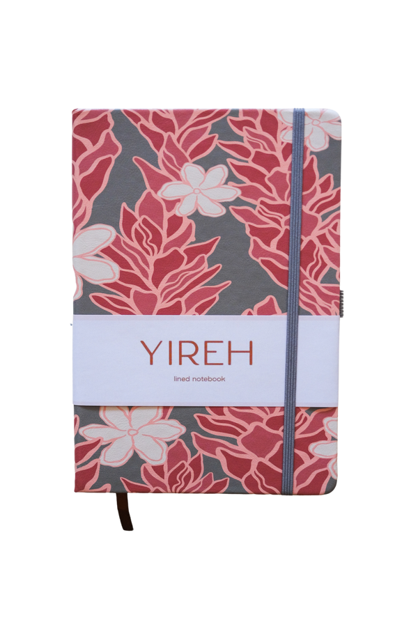 Lined Notebook in Tiare Ginger (Green)