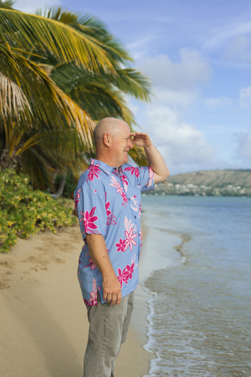 Men's Kahana Button-Up in Tiare Breeze