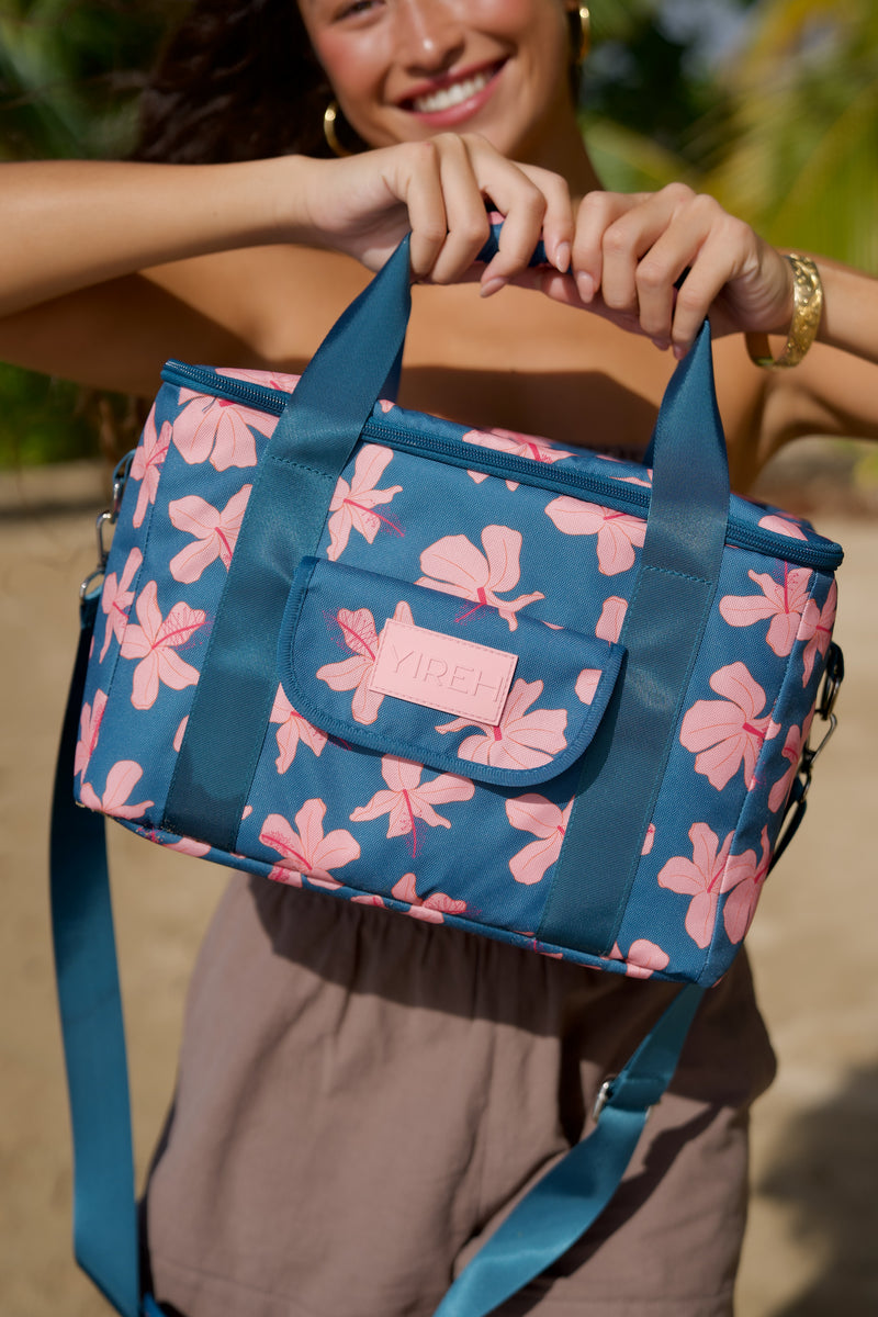 Keep it Cool Cooler Bag in Koki'o Blossom (Teal)