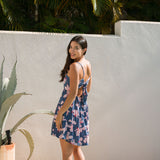 Coral Dress in Koki'o Blossom (Navy)