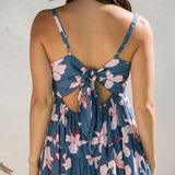 Coral Dress in Koki'o Blossom (Navy)