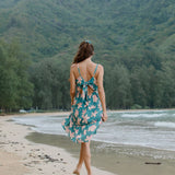 Finish the Look Scrunchie in Koki'o Blossom (Teal)