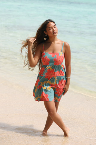 Coral Dress in Lei Pua (Green)