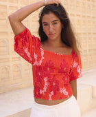 Emma Top in Lei Pua (Retro Orange)