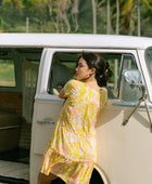 YIREH Florentine Dress in Tropical Garden  - Rayon Women's Dress