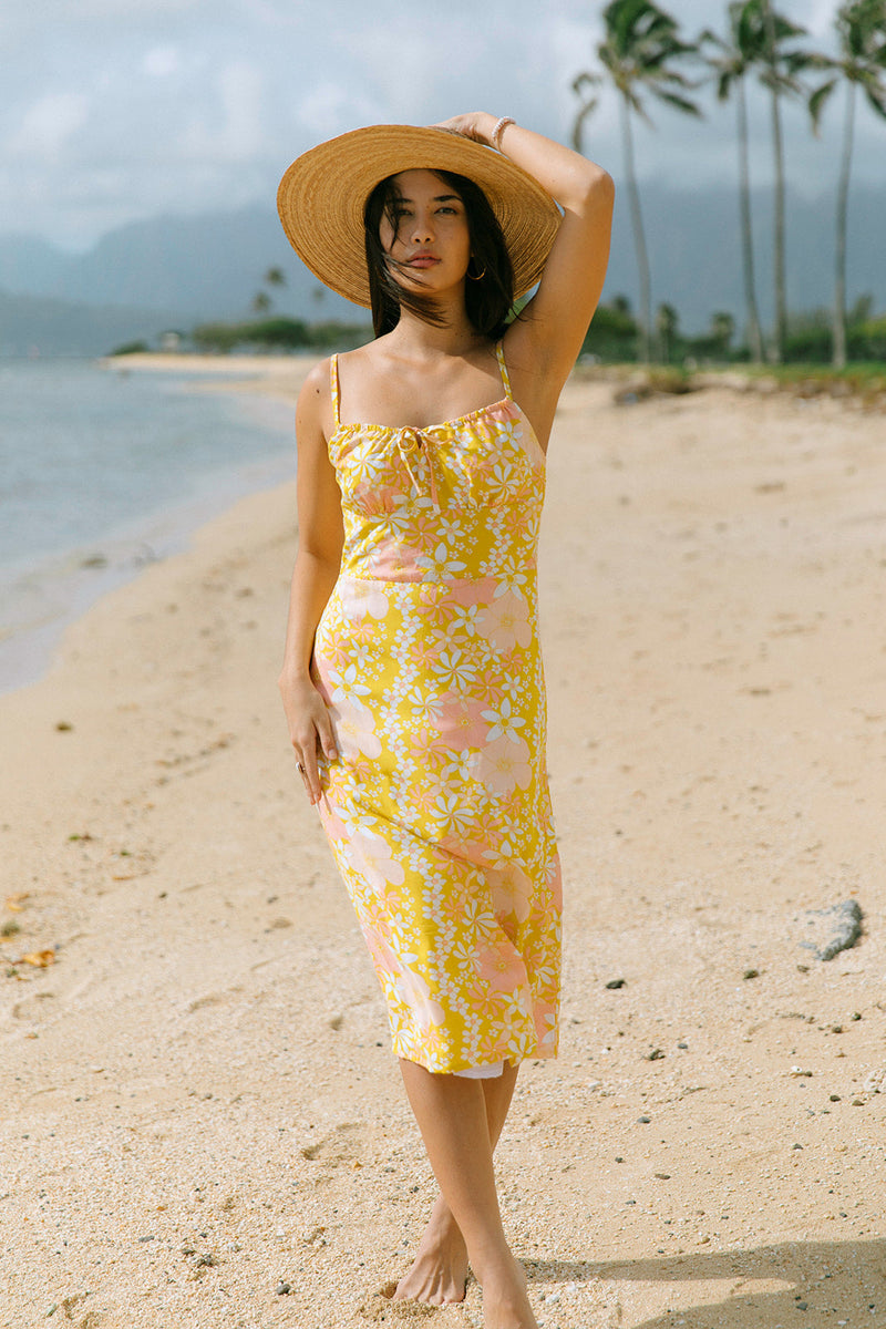 YIREH Mele Dress in Tropical Garden - Rayon Women's Dress