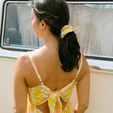YIREH Finish the Look Scrunchie in Tropical Garden - A fun scrunchie to complete your outfit made from YIREH signature fabric/prints!