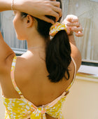 YIREH Finish the Look Scrunchie in Tropical Garden - A fun scrunchie to complete your outfit made from YIREH signature fabric/prints!