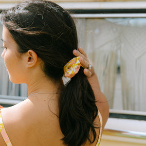 YIREH Finish the Look Scrunchie in Tropical Garden - A fun scrunchie to complete your outfit made from YIREH signature fabric/prints!