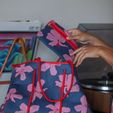 Everyday Tote in Koki'o Blossom (Navy)