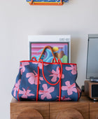 Everyday Tote in Koki'o Blossom (Navy)