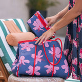 Everyday Tote in Koki'o Blossom (Navy)