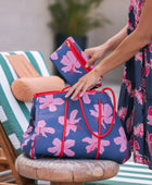 Everyday Tote in Koki'o Blossom (Navy)