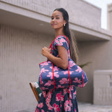 Everyday Tote in Koki'o Blossom (Navy)