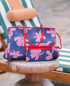 Everyday Tote in Koki'o Blossom (Navy)