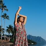 Florentine Dress in Shells & Pua (Teal)