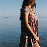 Florentine Dress in Shells & Pua (Teal)