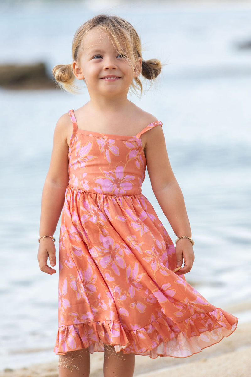 YIREH Hili Dress in Sunset Bloom - Rayon Women's Dress