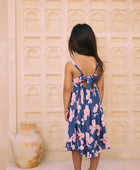 Hili Dress in Koki'o Blossom (Navy)