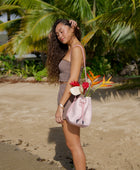 Holoholo Drawstring Purse in Ma'o Hau Hele (Sand)