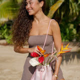 Holoholo Drawstring Purse in Ma'o Hau Hele (Sand)