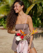 Holoholo Drawstring Purse in Ma'o Hau Hele (Sand)