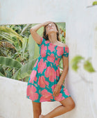 Coco Dress in Hibiscus Guava Breeze